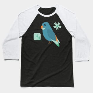 Adorable Blue Parrot bird Baseball T-Shirt
